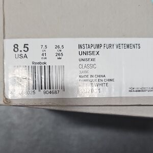 Reebok Instapump Fury Vetements Classic White